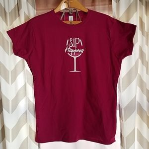 "Sip Happens" cotton t-shirt